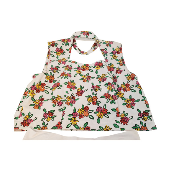 Floral 2 Piece Set Floral Sleeveless Button Top & High Waist Shorts sz 14 Girls - Picture 3 of 16